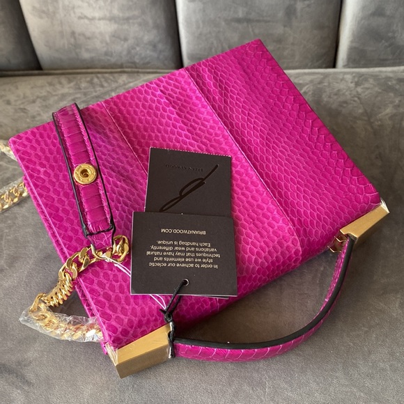 Brian Atwood Aston Crossbody Top Handle Cluth - Picture 11 of 11